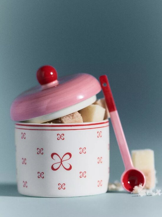 Anthropologie Other - Anthropologie Maeve Stoneware Sugar Bowl & Spoon - New in Box